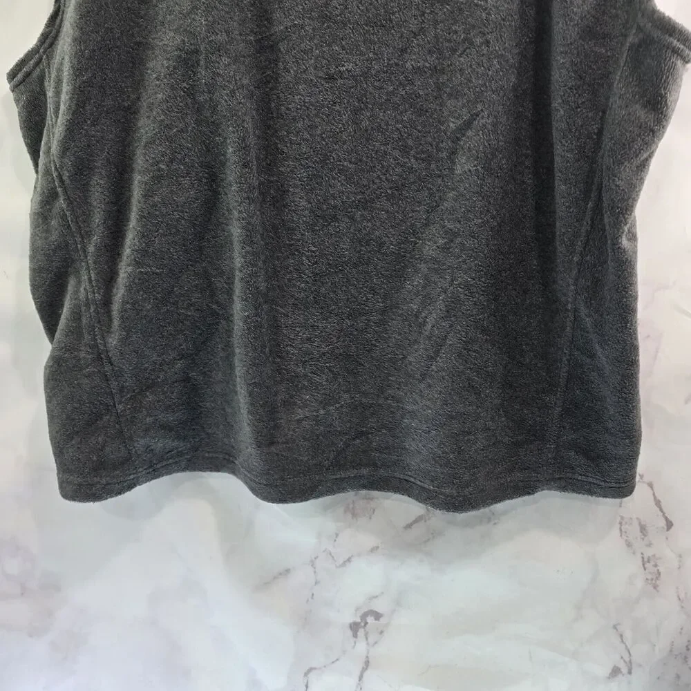 Columbia Vest Mens XXL Grey Full Zip Fleece Jacket Mid Layer Steens Mountain